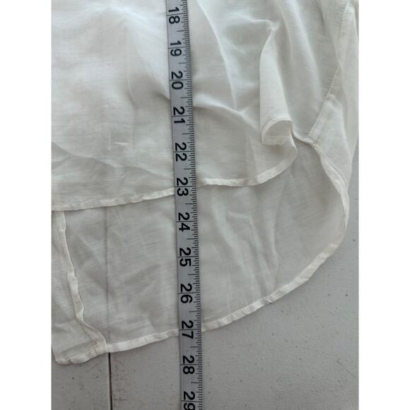 Pomandere Womens Long Sleeve Cotton Silk Top Size 42 Minimalist Lagenlook White - Picture 12 of 16